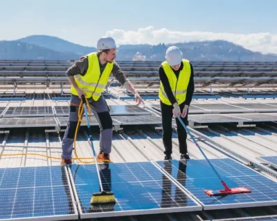 Lo importante de la limpieza en equipos que generan energía renovable: paneles y aerogeneradores