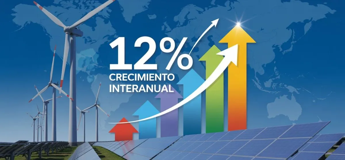 Aumenta la demanda eléctrica mundial: generación solar y eólica creció un 12% interanual