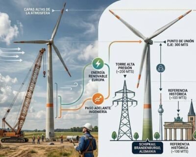 300 mts de altura: Alemania construye el aerogenerador más alto del mundo